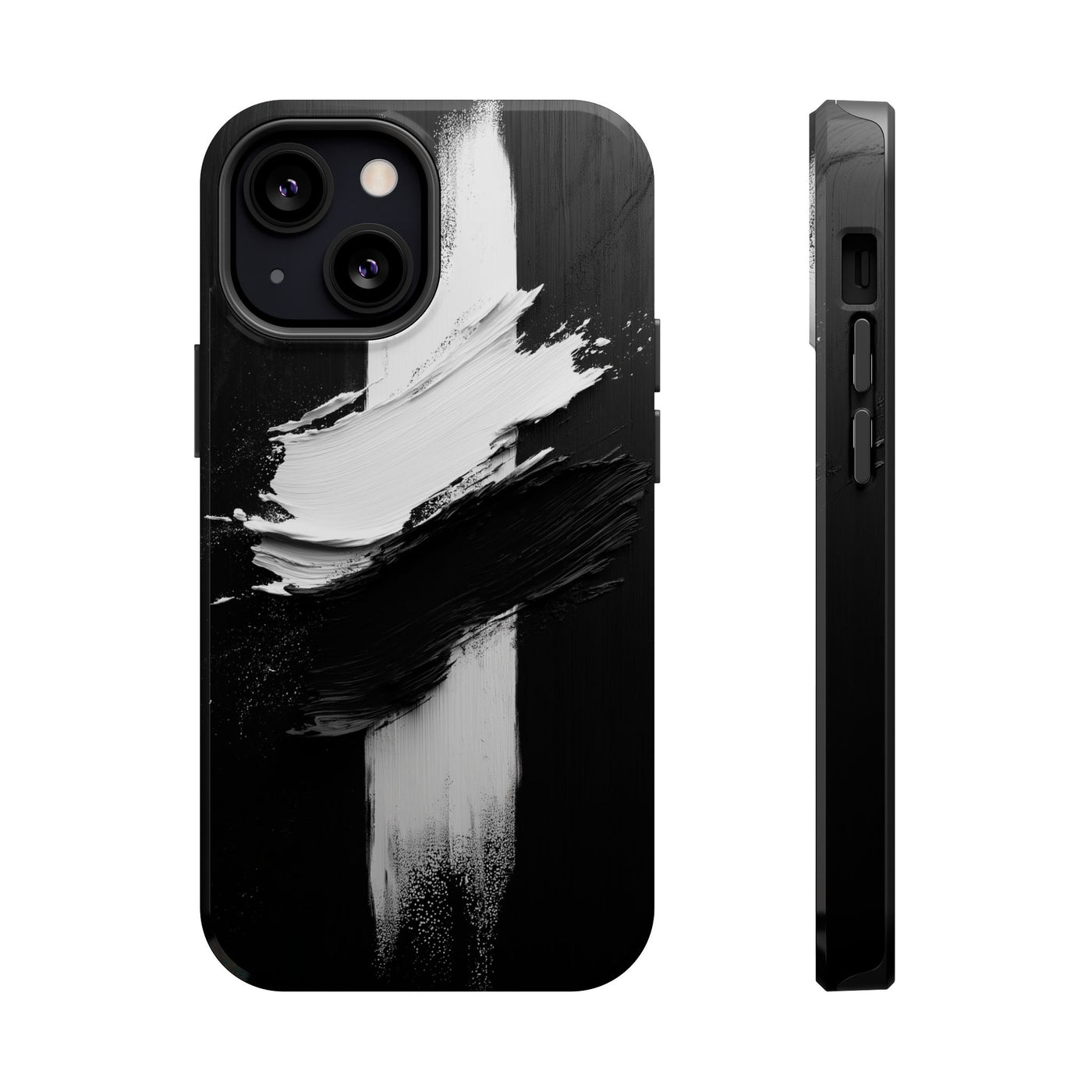 Artistic MagSafe® Tough Case for iPhone - Modern Black and White Design