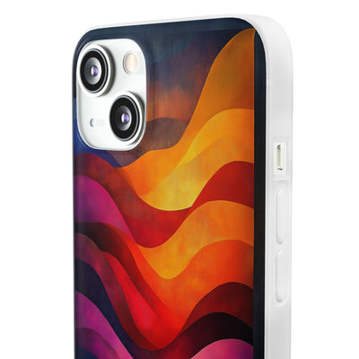 Abstract Waves IPhone & Samsung Flexi Case - Colorful Protective Phone Cover for Art Lovers