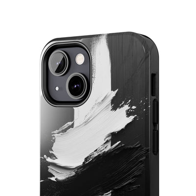 Abstract Black and White Tough IPhone & Samsung Case - Stylish Protection for Your Device