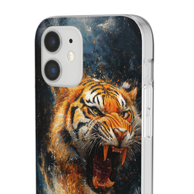 Fierce Tiger IPhone & Samsung Flexi Case - Durable Protection for Animal Lovers