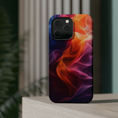 Vibrant MagSafe® Tough Case for iPhone - Abstract Flame Design, Durable & Stylish Protection