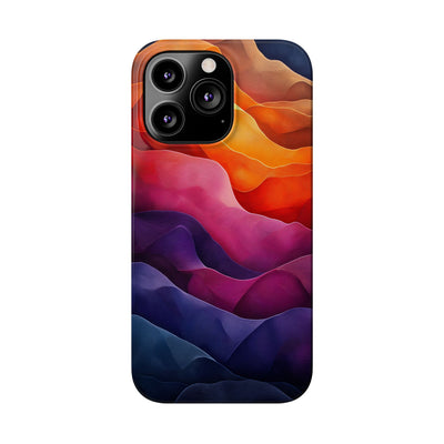 Vibrant Abstract Slim IPhone Case - Colorful Wave Design for Trendy Protection