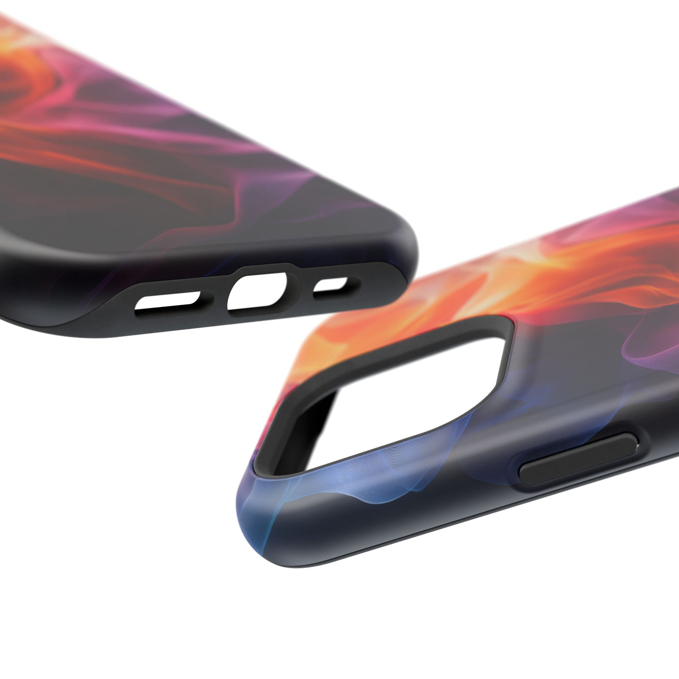 Vibrant MagSafe® Tough Case for iPhone - Abstract Flame Design, Durable & Stylish Protection