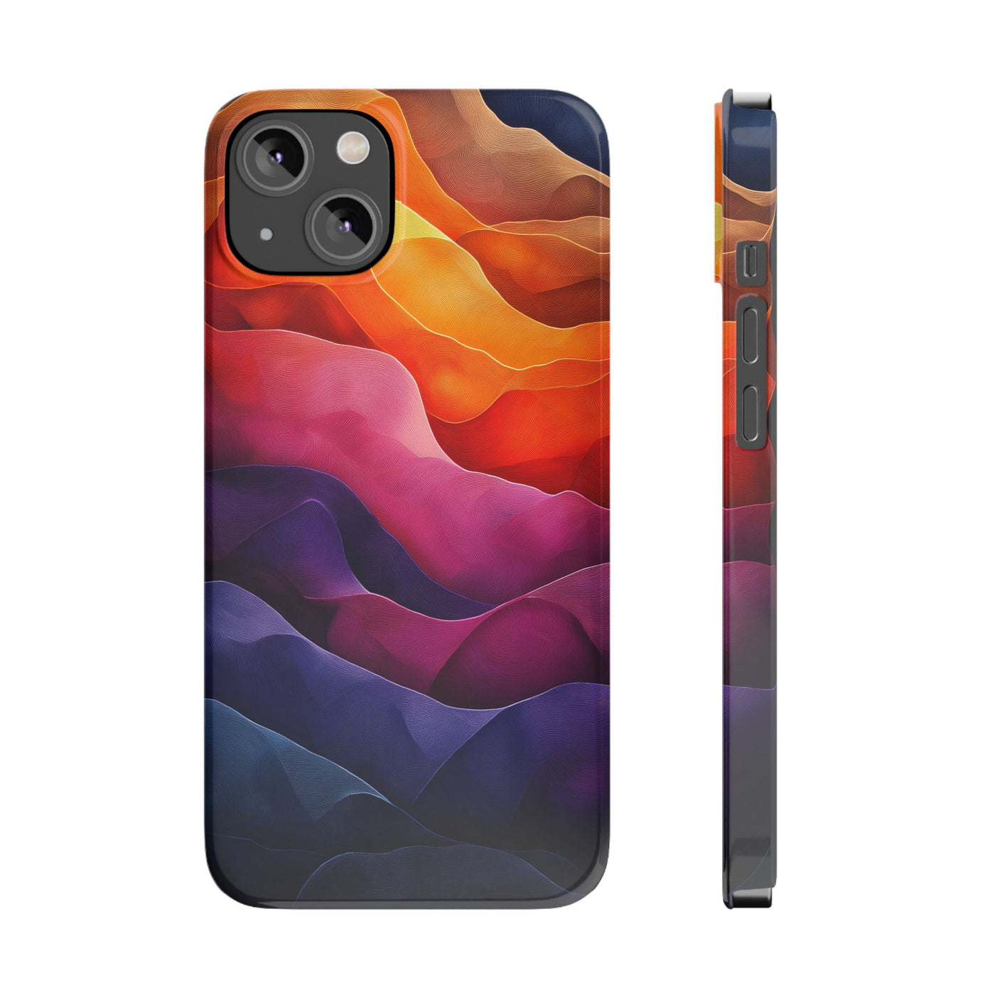 Vibrant Abstract Slim IPhone Case - Colorful Wave Design for Trendy Protection