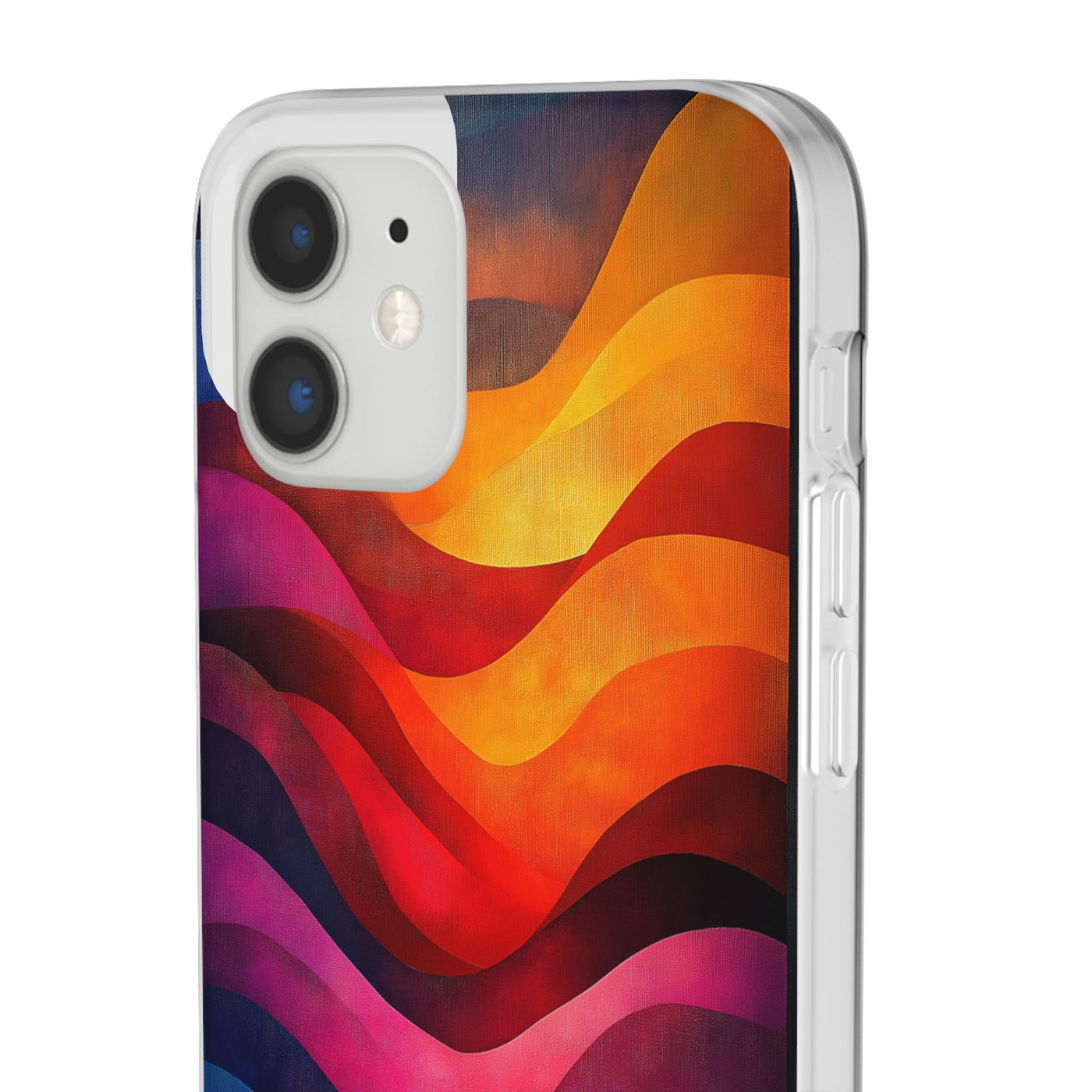 Abstract Waves IPhone & Samsung Flexi Case - Colorful Protective Phone Cover for Art Lovers