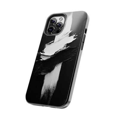 Abstract Black and White Tough IPhone & Samsung Case - Stylish Protection for Your Device