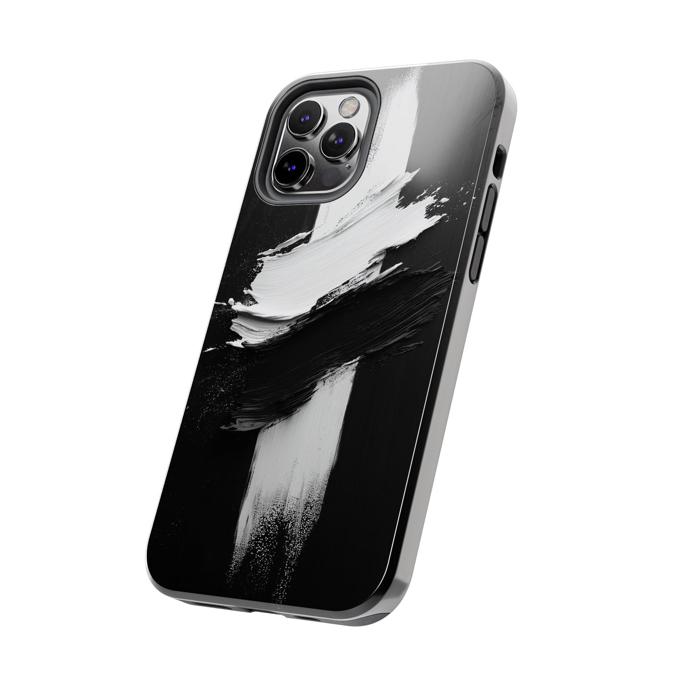 Abstract Black and White Tough IPhone & Samsung Case - Stylish Protection for Your Device