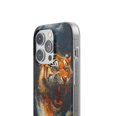 Fierce Tiger IPhone & Samsung Flexi Case - Durable Protection for Animal Lovers