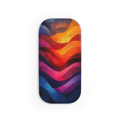 Colorful Phone Click-On Grip | Vibrant Wave Design for Easy Handling