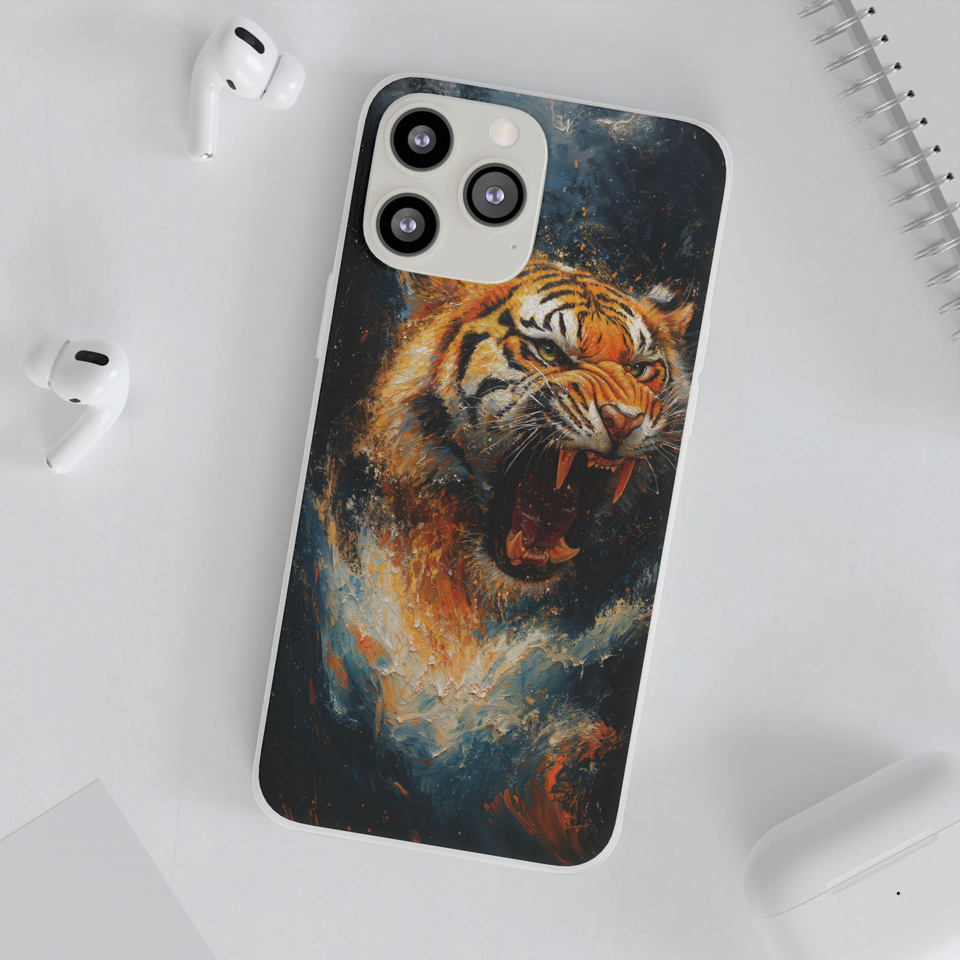 Fierce Tiger IPhone & Samsung Flexi Case - Durable Protection for Animal Lovers