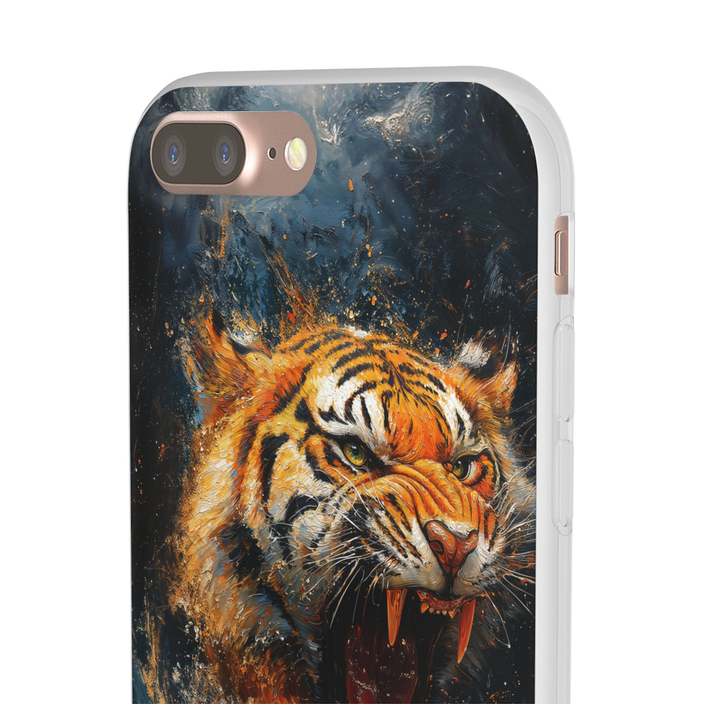 Fierce Tiger IPhone & Samsung Flexi Case - Durable Protection for Animal Lovers