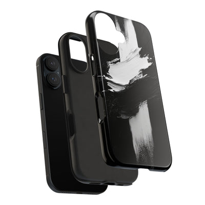 Abstract Black and White Tough IPhone & Samsung Case - Stylish Protection for Your Device