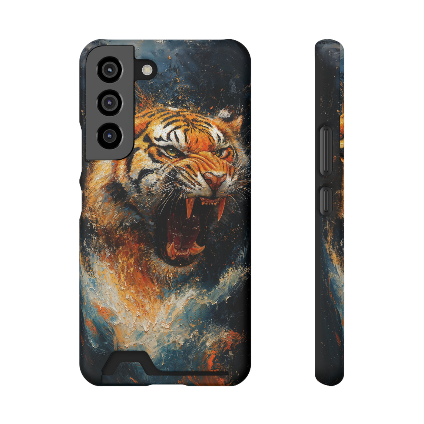 Fierce Tiger IPhone & Samsung Magsafe® Case with Credit Card Holder | Durable, Stylish Design for Animal Lovers