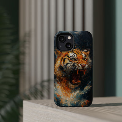 Fierce Tiger MagSafe® Tough Case for iPhone - Durable Protection for Animal Lovers