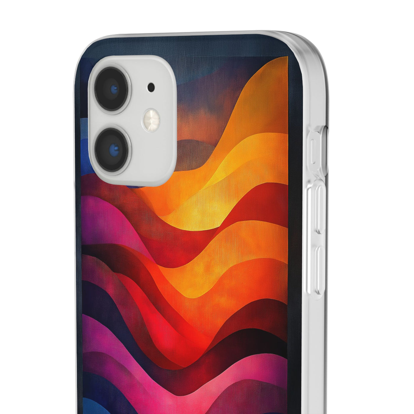 Abstract Waves IPhone & Samsung Flexi Case - Colorful Protective Phone Cover for Art Lovers