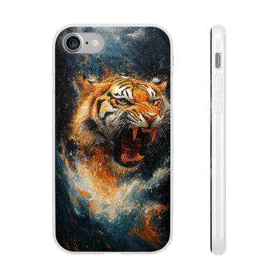 Fierce Tiger IPhone & Samsung Flexi Case - Durable Protection for Animal Lovers