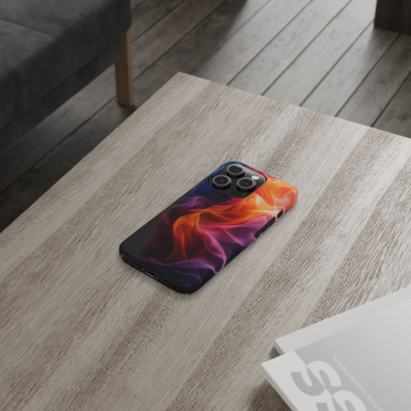 Abstract Wave Slim IPhone Case - Vibrant Fluid Art Design