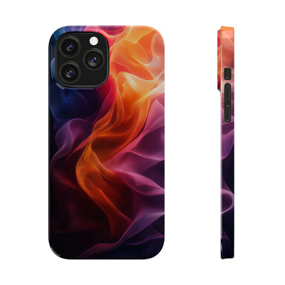 Abstract Wave Slim IPhone Case - Vibrant Fluid Art Design