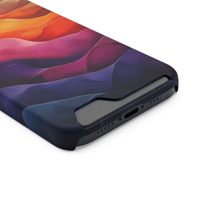 Artistic IPhone & Samsung Magsafe® Case with Credit Card Holder - Vibrant Abstract Design