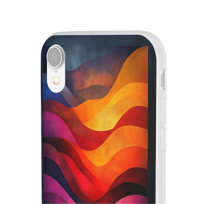 Abstract Waves IPhone & Samsung Flexi Case - Colorful Protective Phone Cover for Art Lovers