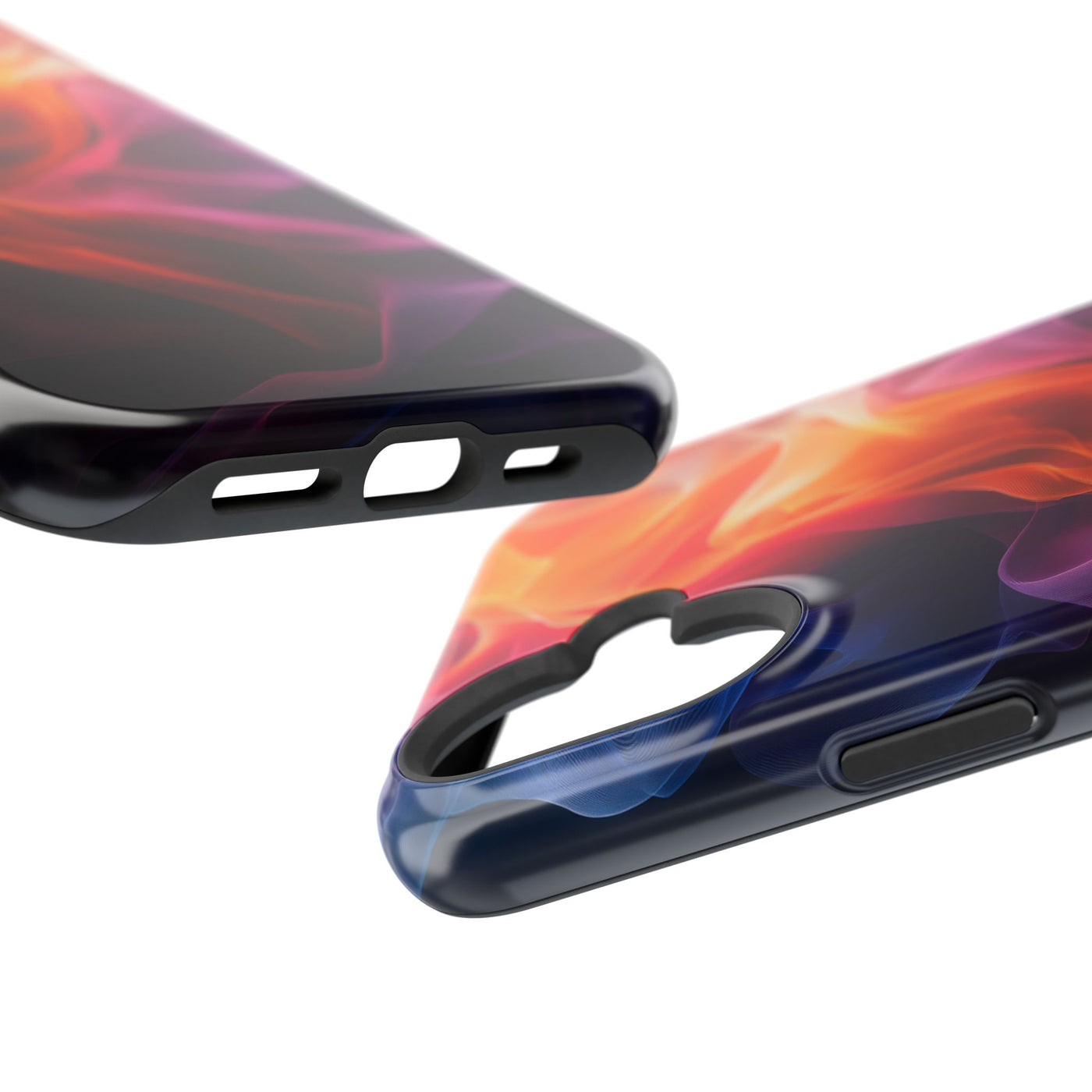 Vibrant MagSafe® Tough Case for iPhone - Abstract Flame Design, Durable & Stylish Protection