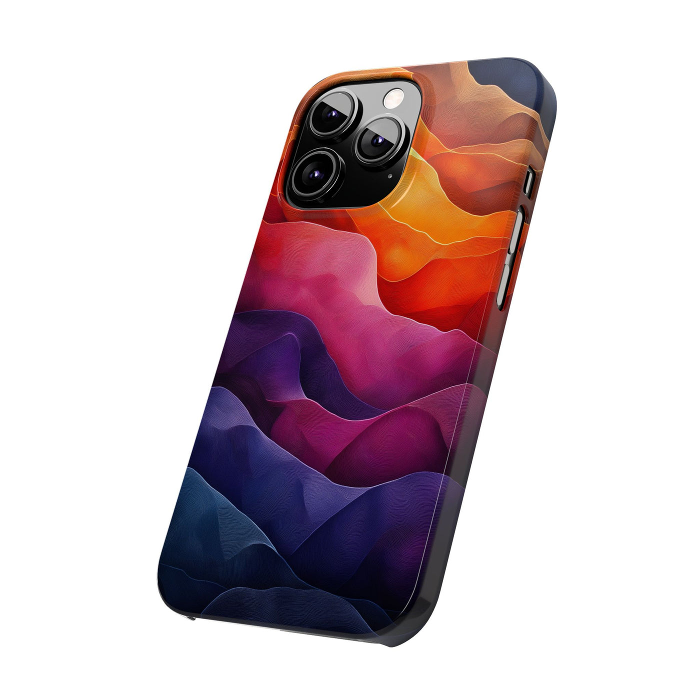 Vibrant Abstract Slim IPhone Case - Colorful Wave Design for Trendy Protection