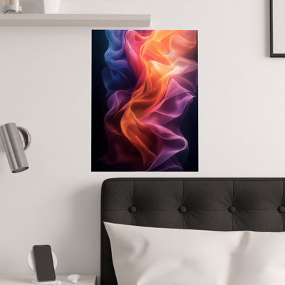 Vibrant Satin Print Poster - Colorful Abstract Wall Art