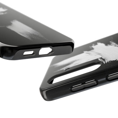 Abstract Black and White Tough IPhone & Samsung Case - Stylish Protection for Your Device