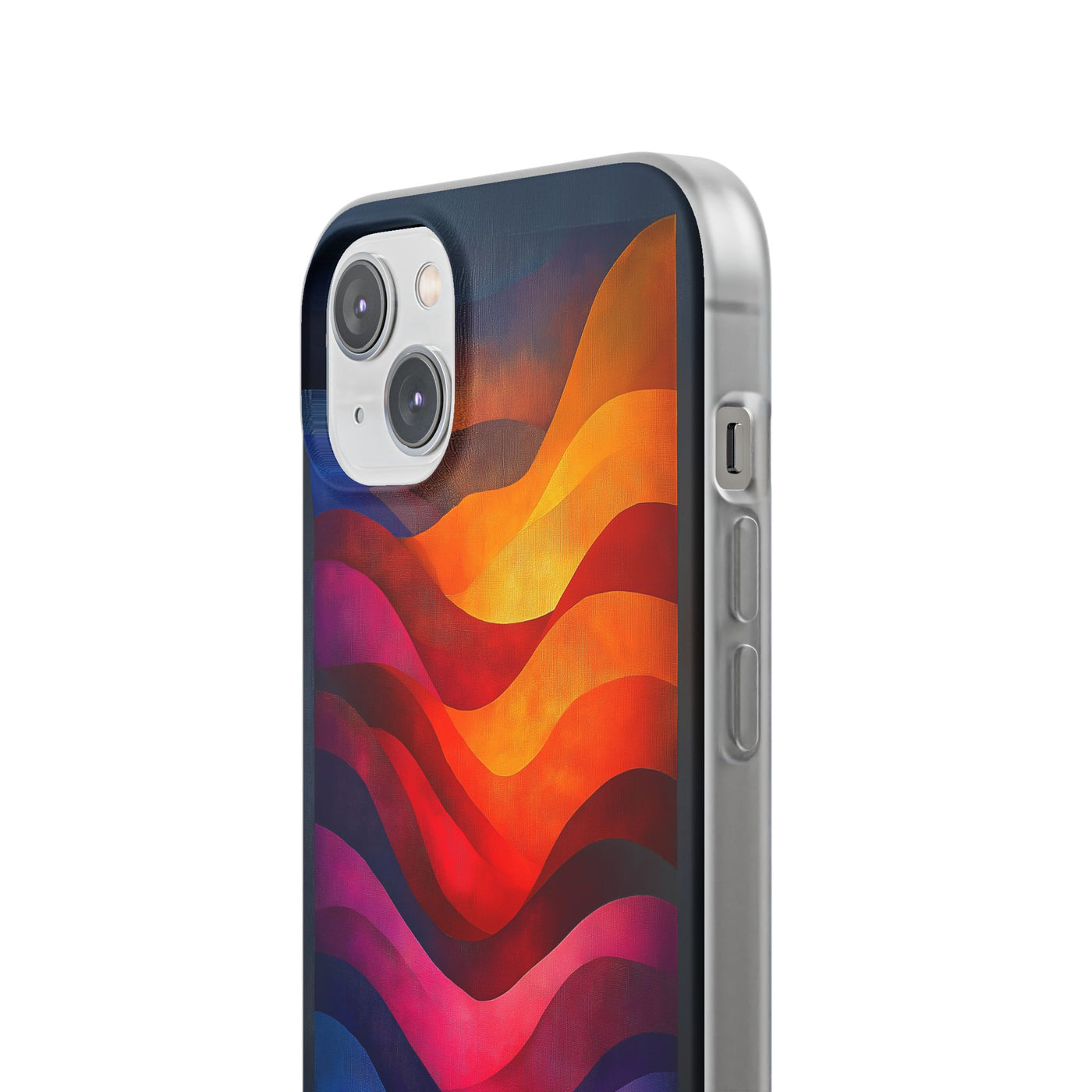 Abstract Waves IPhone & Samsung Flexi Case - Colorful Protective Phone Cover for Art Lovers