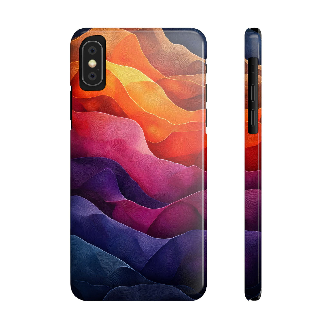 Vibrant Abstract Slim IPhone Case - Colorful Wave Design for Trendy Protection