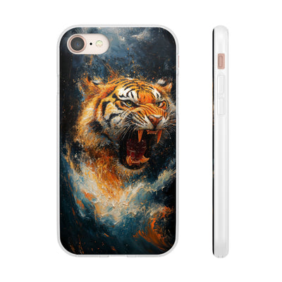 Fierce Tiger IPhone & Samsung Flexi Case - Durable Protection for Animal Lovers