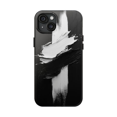 Abstract Black and White Tough IPhone & Samsung Case - Stylish Protection for Your Device