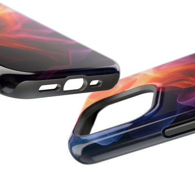 Vibrant MagSafe® Tough Case for iPhone - Abstract Flame Design, Durable & Stylish Protection