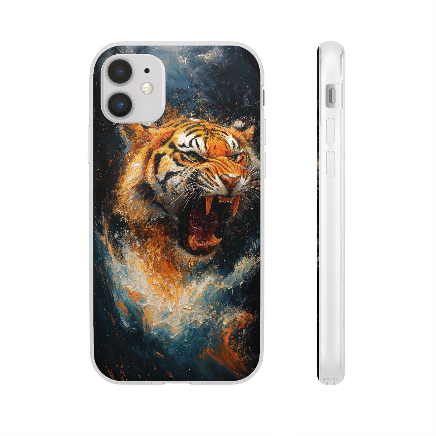 Fierce Tiger IPhone & Samsung Flexi Case - Durable Protection for Animal Lovers