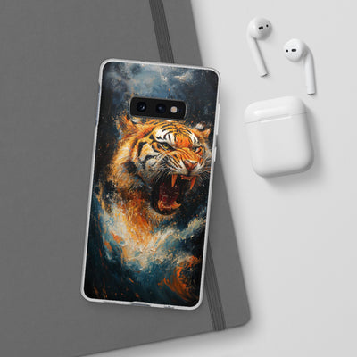 Fierce Tiger IPhone & Samsung Flexi Case - Durable Protection for Animal Lovers