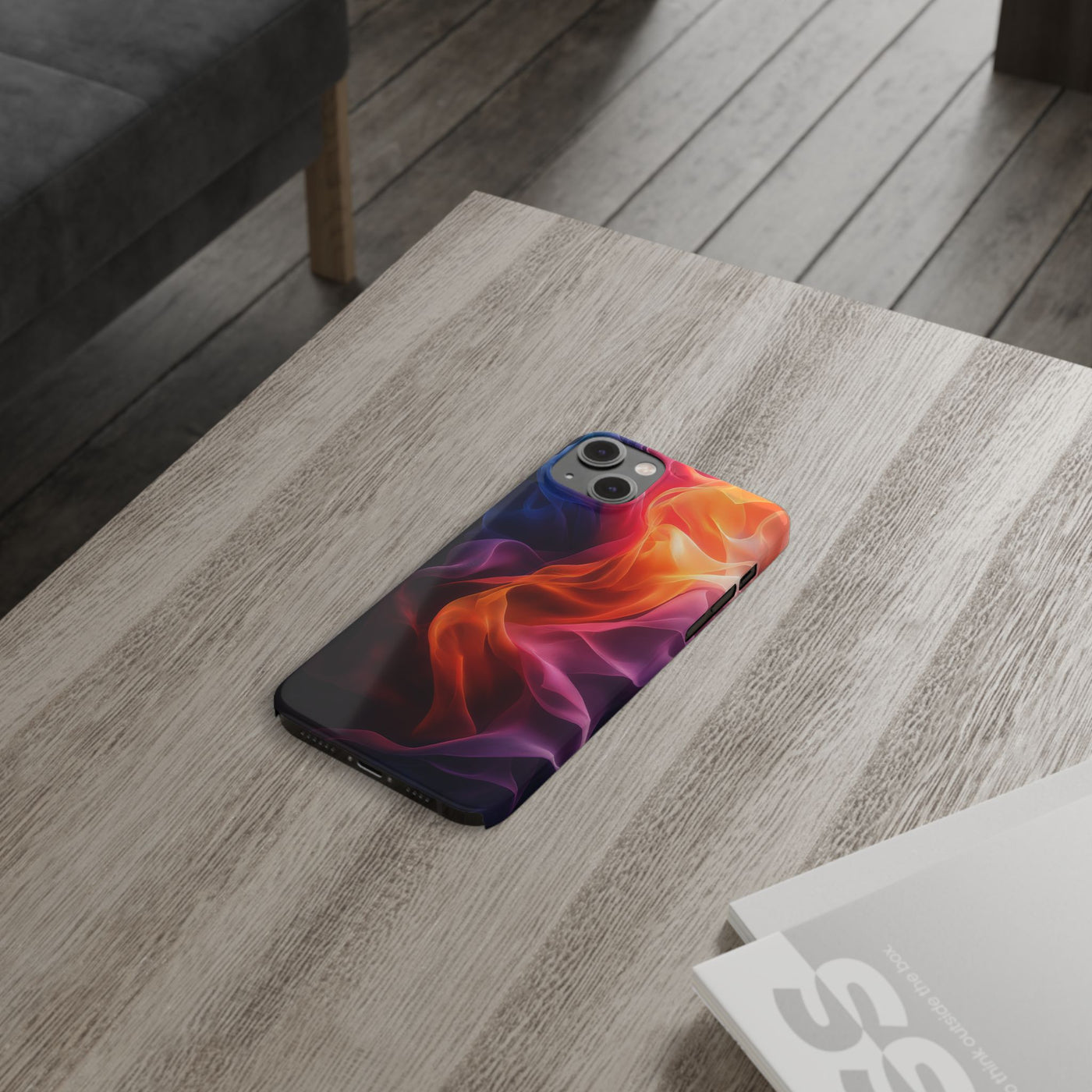 Abstract Wave Slim IPhone Case - Vibrant Fluid Art Design