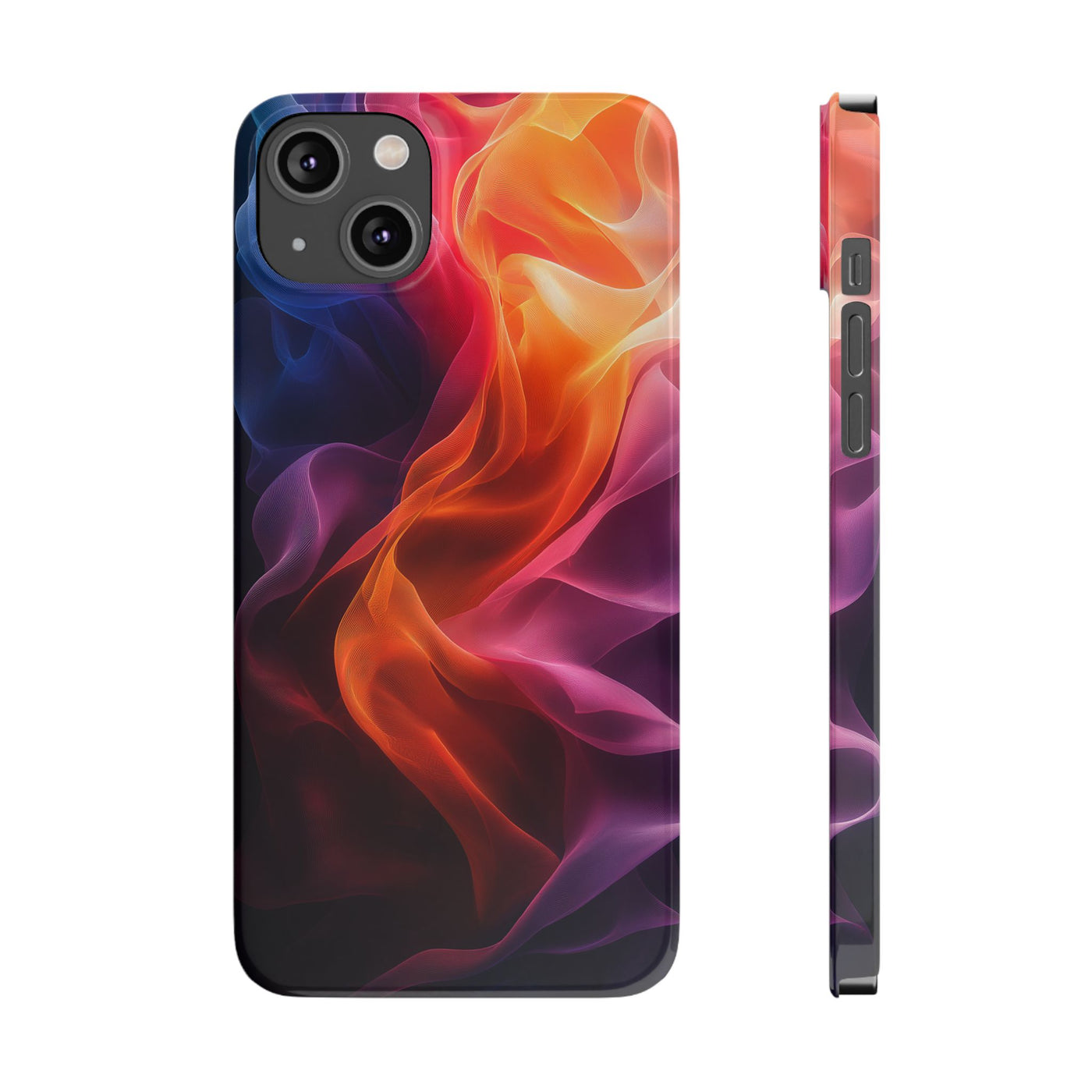 Abstract Wave Slim IPhone Case - Vibrant Fluid Art Design