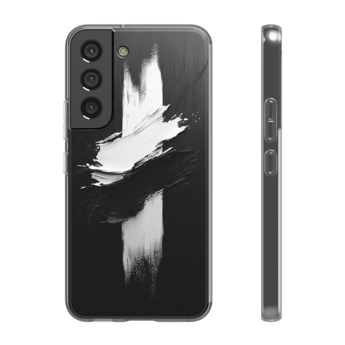 Modern Artistic IPhone & Samsung Flexi Case | Stylish Black & White Phone Cover