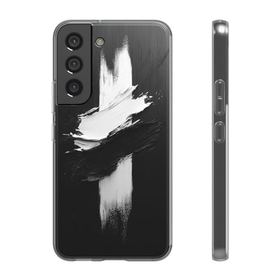 Modern Artistic IPhone & Samsung Flexi Case | Stylish Black & White Phone Cover