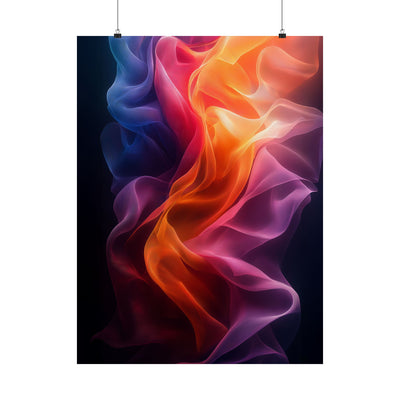 Vibrant Satin Print Poster - Colorful Abstract Wall Art