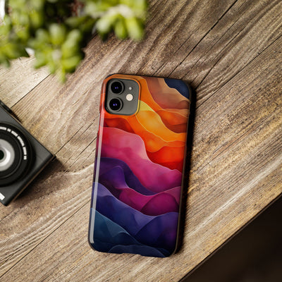 Vibrant Abstract Slim IPhone Case - Colorful Wave Design for Trendy Protection