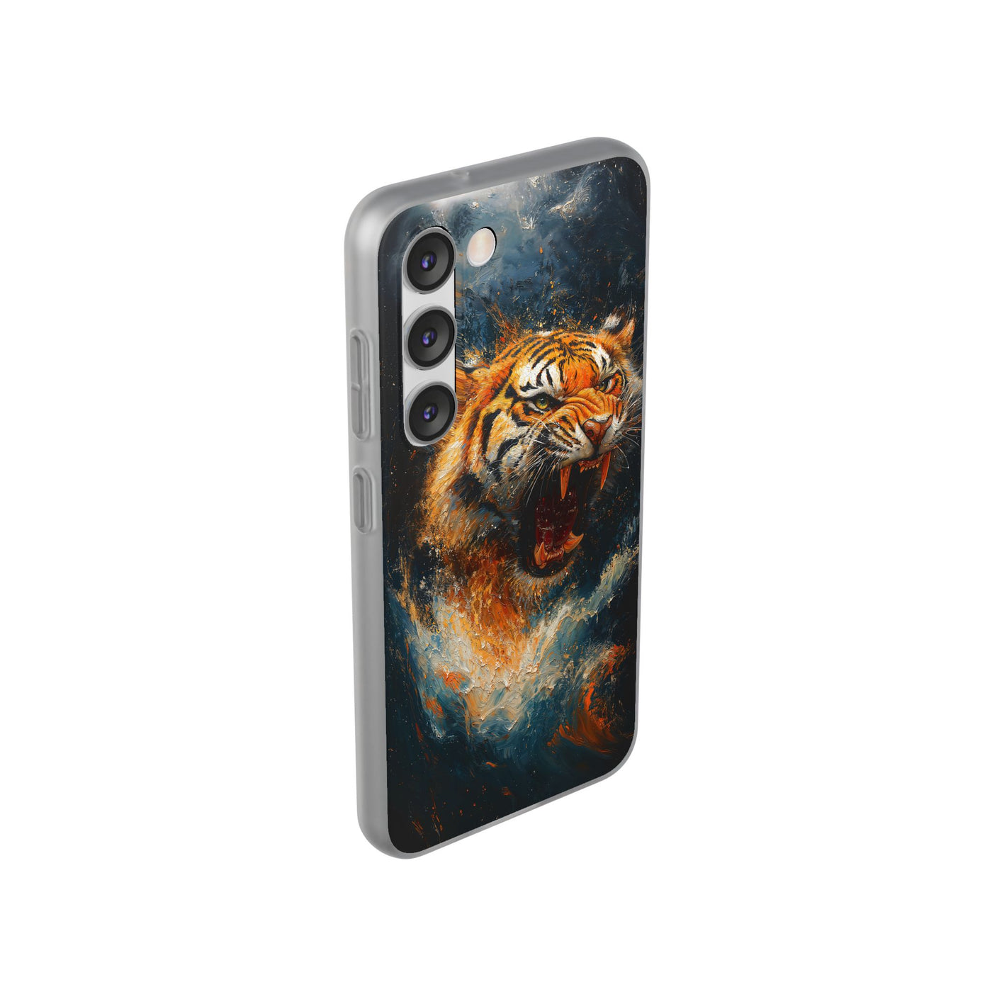 Fierce Tiger IPhone & Samsung Flexi Case - Durable Protection for Animal Lovers