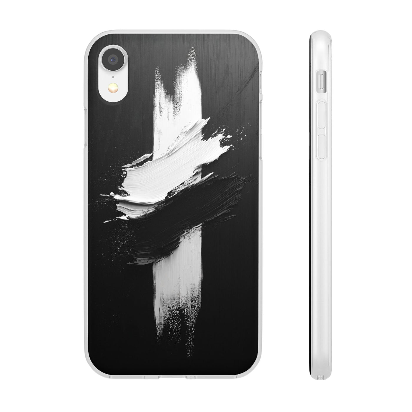 Modern Artistic IPhone & Samsung Flexi Case | Stylish Black & White Phone Cover