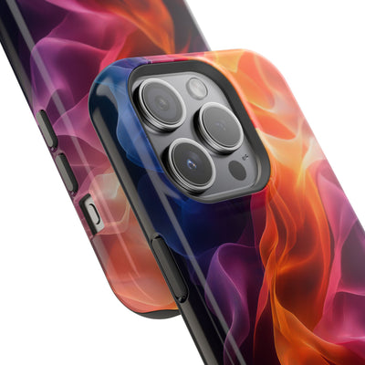 Vibrant MagSafe® Tough Case for iPhone - Abstract Flame Design, Durable & Stylish Protection