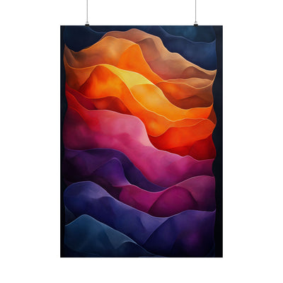 Vibrant Abstract Satin Poster | Wall Art for Home Decor