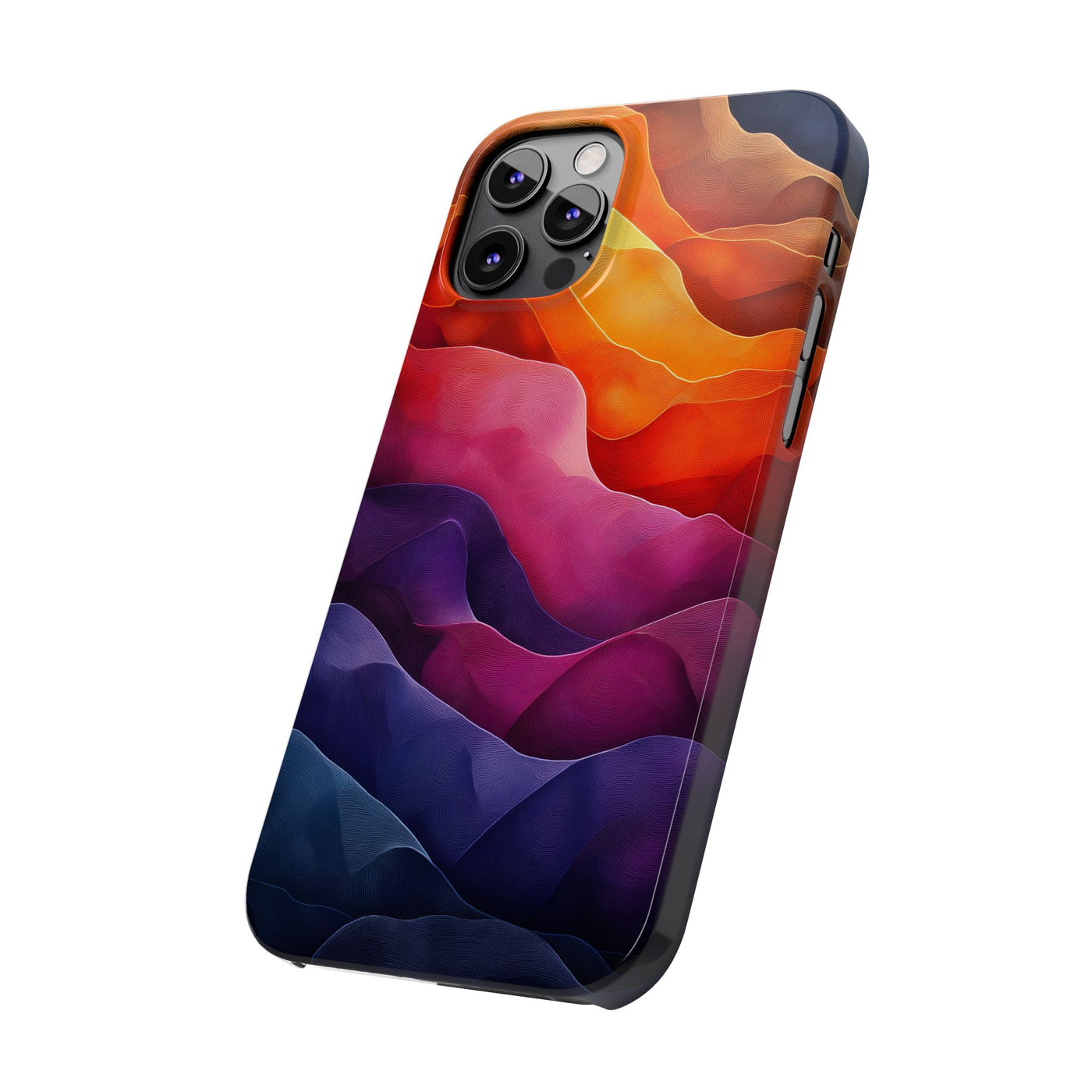 Vibrant Abstract Slim IPhone Case - Colorful Wave Design for Trendy Protection