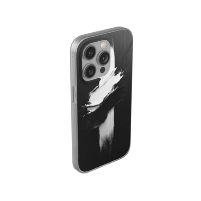 Modern Artistic IPhone & Samsung Flexi Case | Stylish Black & White Phone Cover