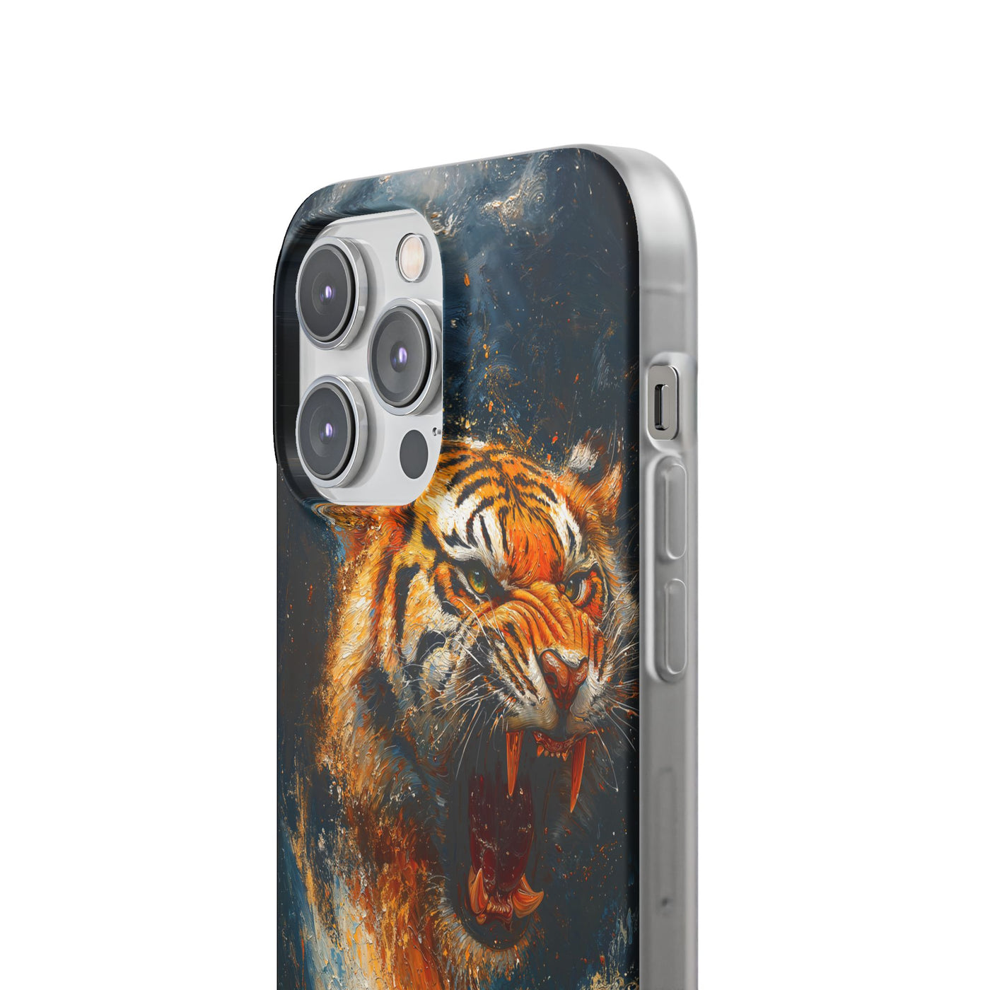 Fierce Tiger IPhone & Samsung Flexi Case - Durable Protection for Animal Lovers