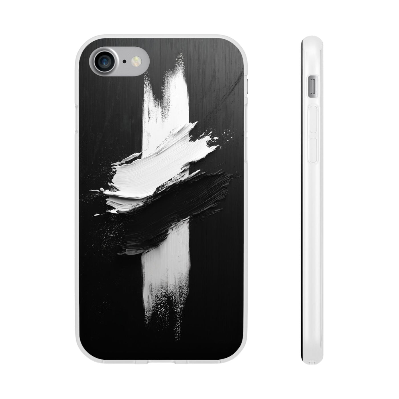 Modern Artistic IPhone & Samsung Flexi Case | Stylish Black & White Phone Cover