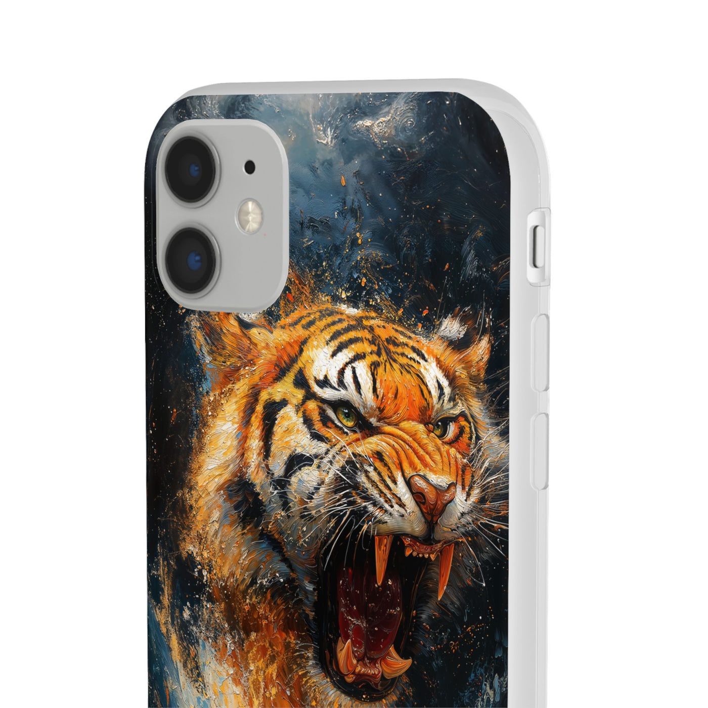 Fierce Tiger IPhone & Samsung Flexi Case - Durable Protection for Animal Lovers